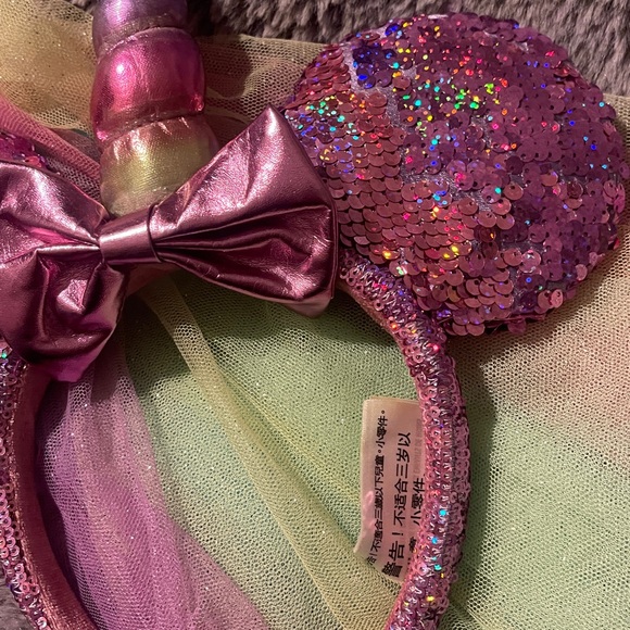 Disney Minnie Mouse Unicorn Princess Ears Mickey PINK Revisable Headband - Picture 5 of 7